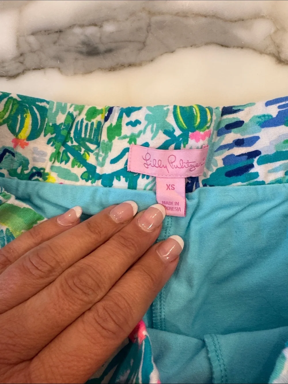 Lilly Pulitzer Girls Tropical Sailboat Swim Skort - Pink, Blue & Green